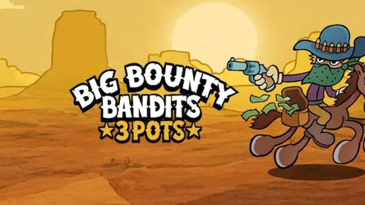 Interface do jogo Big Bounty Bandits: 3 Pots em um dispositivo móvel